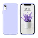 Liquid Silicone Case For Apple iPhone XR Luxury Thin Phone Cover Lilac Purple