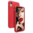 Liquid Silicone Case For Apple iPhone XR Luxury Thin Phone Cover Red