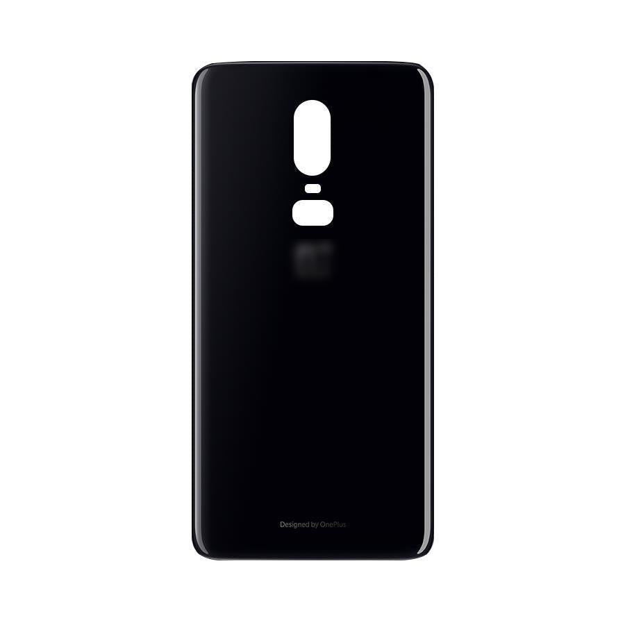 For OnePlus 6 Battery Cover Rear Glass Replacement With Adhesive Mirror Black