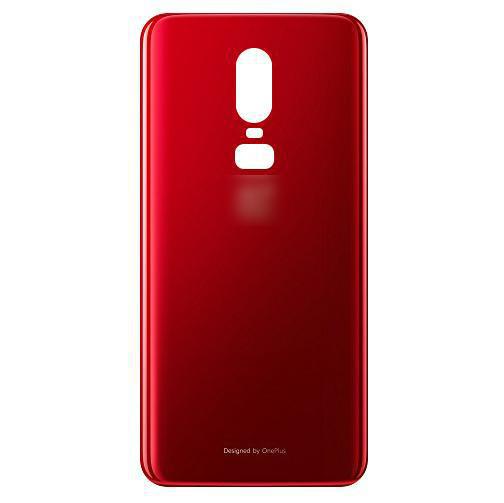 For OnePlus 6 Battery Cover Rear Glass Replacement With Adhesive Red