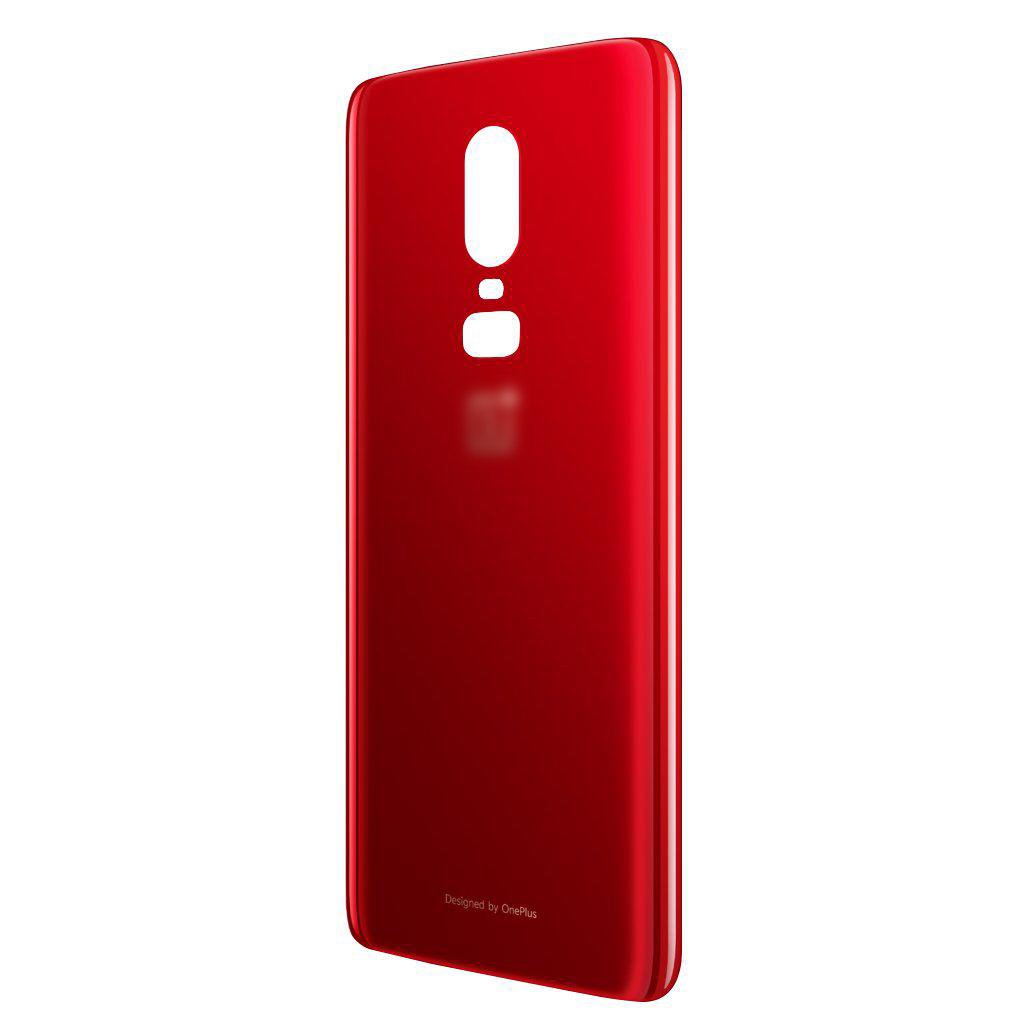For OnePlus 6 Battery Cover Rear Glass Replacement With Adhesive Red
