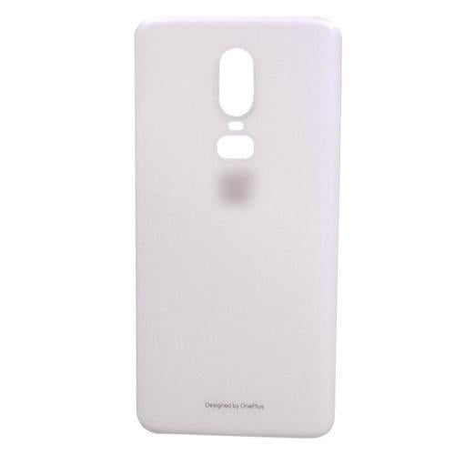 For OnePlus 6 Battery Cover Rear Glass Replacement With Adhesive White