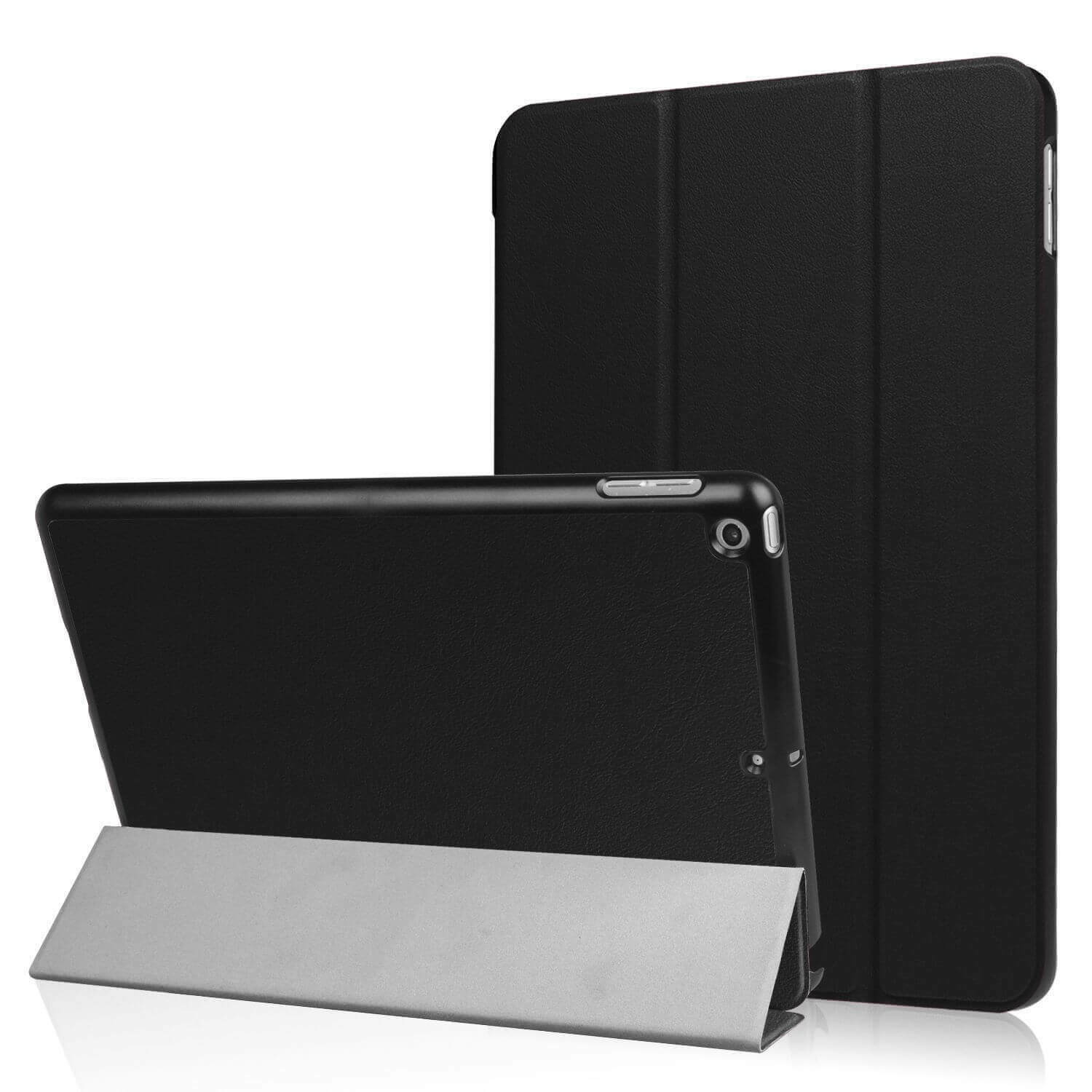 Premium Smart Cover For Apple iPad 10.2 2019 Trifold Case Black