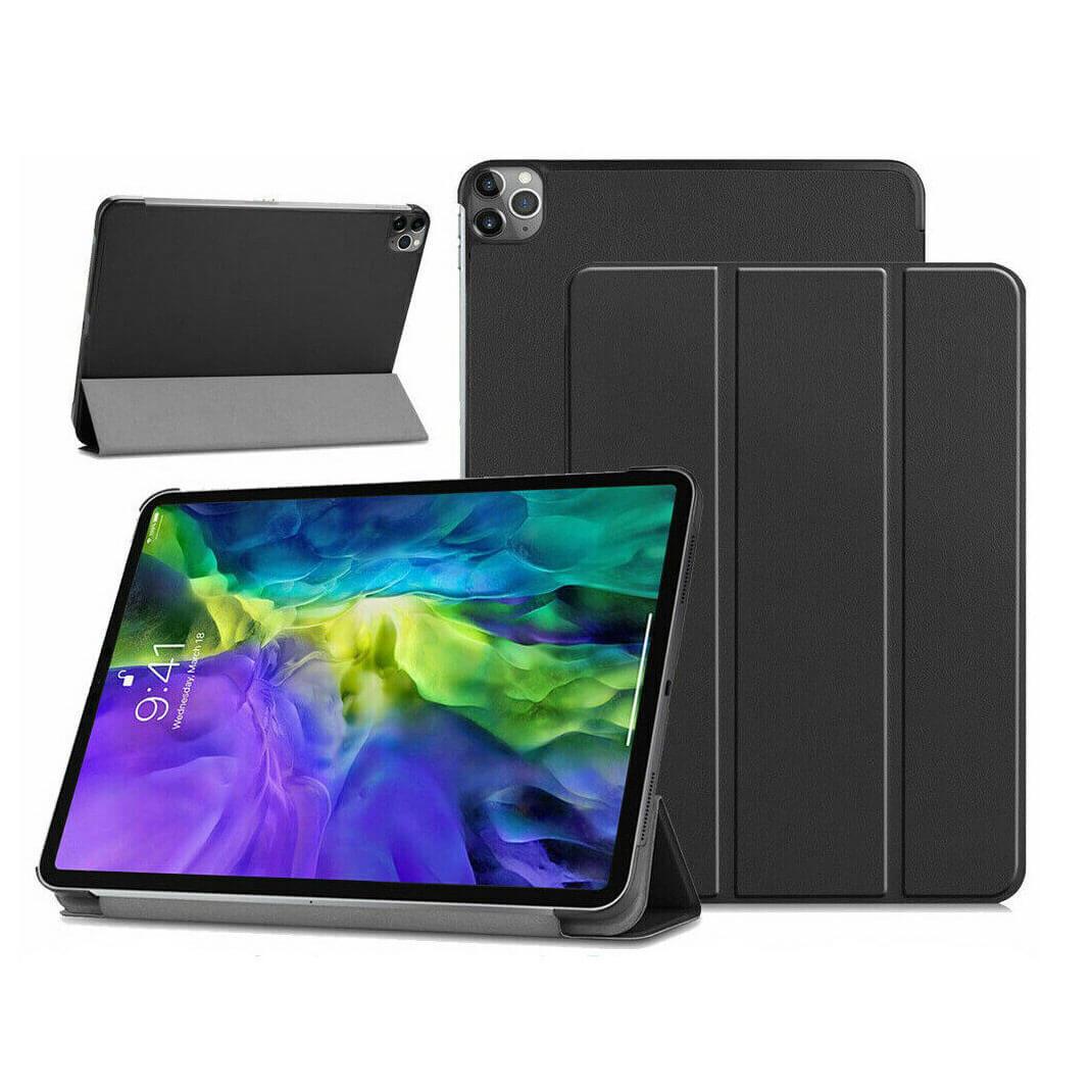Premium Smart Cover For Apple iPad Pro 12.9 2020 Trifold Case Black