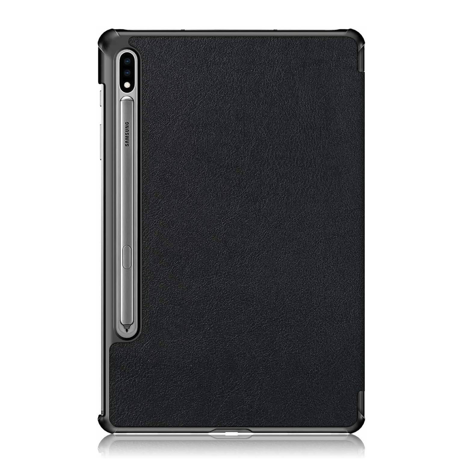 Premium Smart Cover For Samsung Galaxy Tab S7 Trifold Case Black