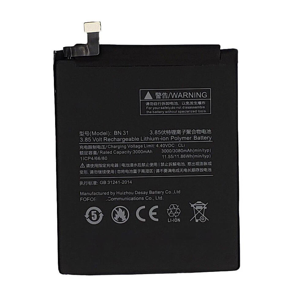 Replacement Battery For Xiaomi Redmi Note 5A - BN31