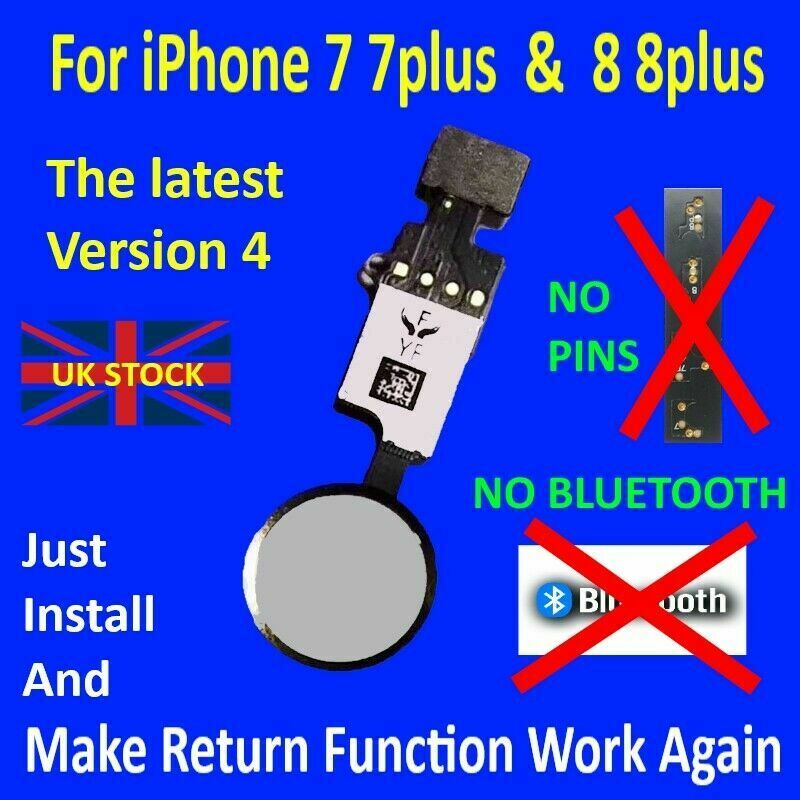 Apple iPhone 7 / 7 Plus & 8 / 8 Plus Home Button YF 4th Gen Flex Cable - White for [product_price] - First Help Tech