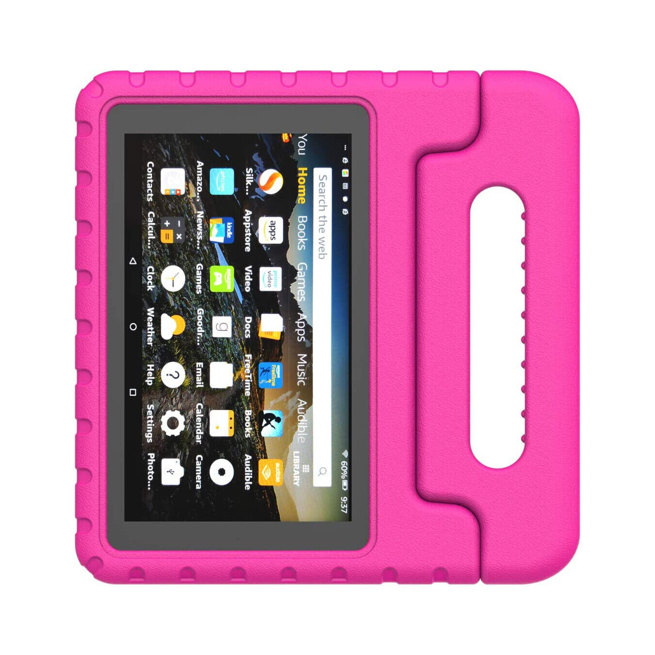 For Amazon Fire 7 2019 Kids Case Shockproof Cover With Stand - Pink-www.firsthelptech.ie