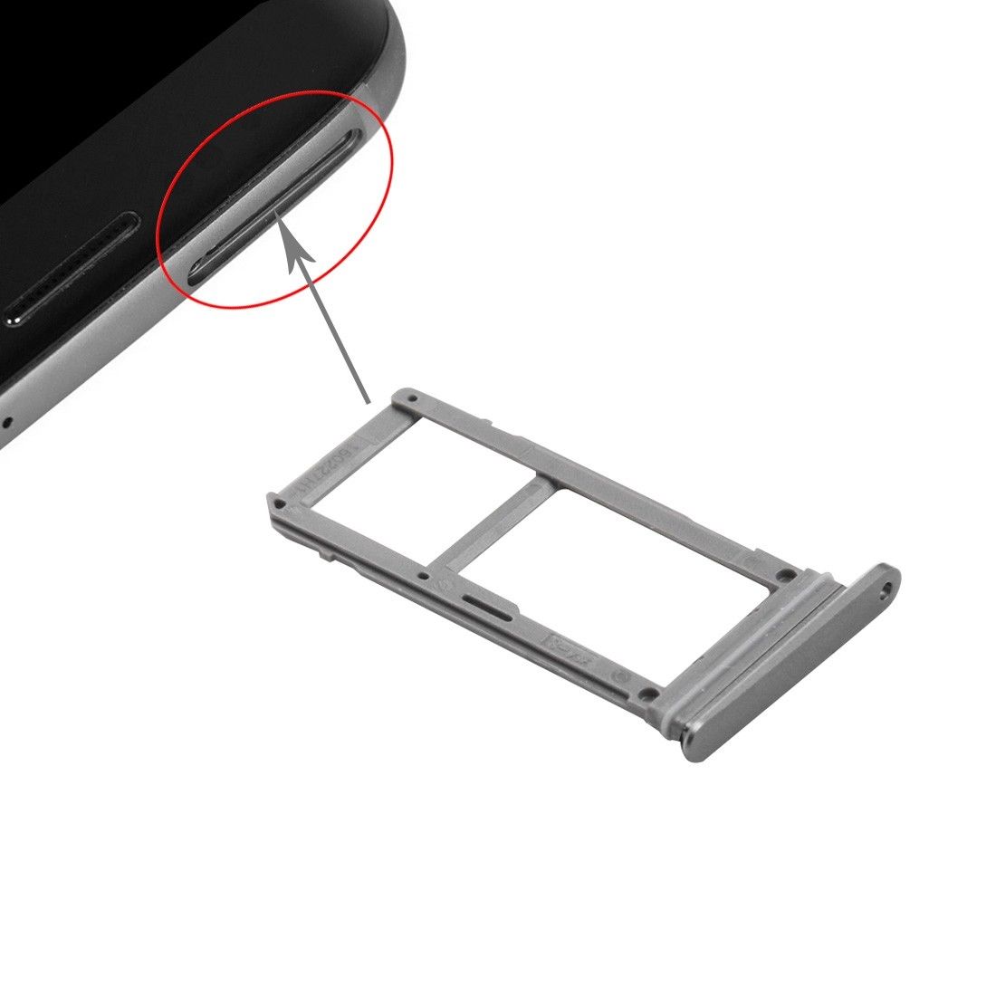 Samsung Galaxy S7 Micro SD & Nano SIM Card Tray Holder - Grey for [product_price] - First Help Tech