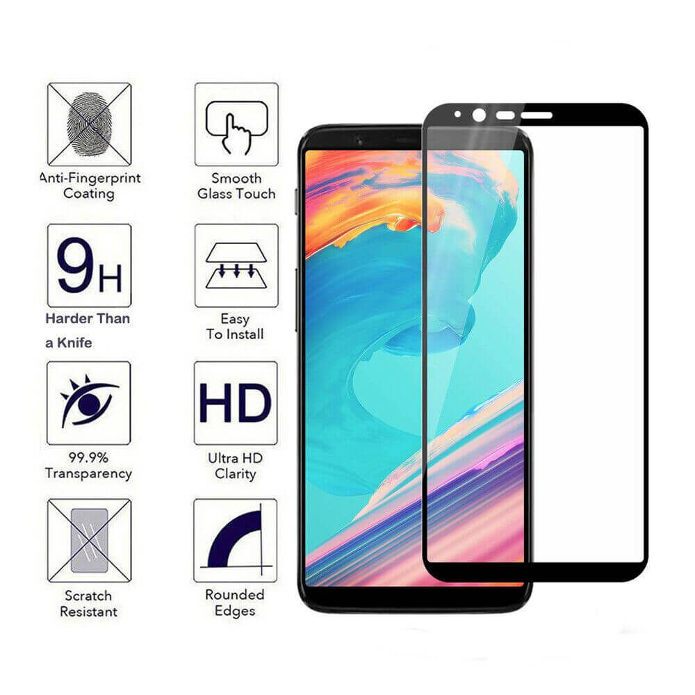 For OnePlus 5T Full Coverage 9D Tempered Glass