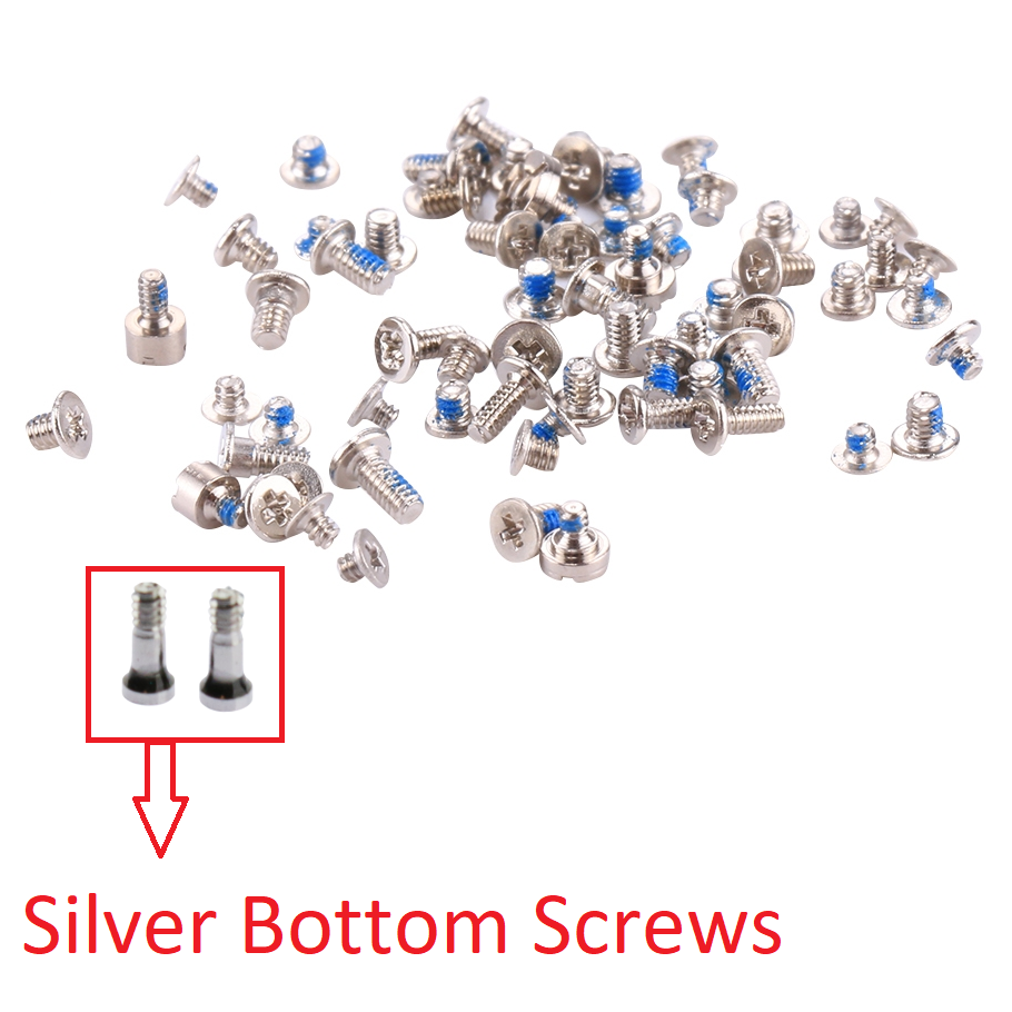 For Apple iPhone 7 Screws Full Set Silver