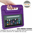 For Amazon Fire HD 8 Plus 2020 Kids Case Shockproof Cover With Stand - Purple