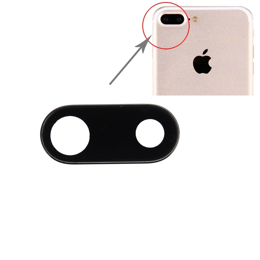 Apple iPhone 7 Plus 5.5" Genuine Rear Back Camera Lens Glass Cover Frame for [product_price] - First Help Tech