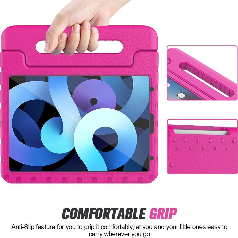 For Apple iPad Air 5 2022 5th Gen Kids Case Shockproof Cover With Stand Pink-www.firsthelptech.ie