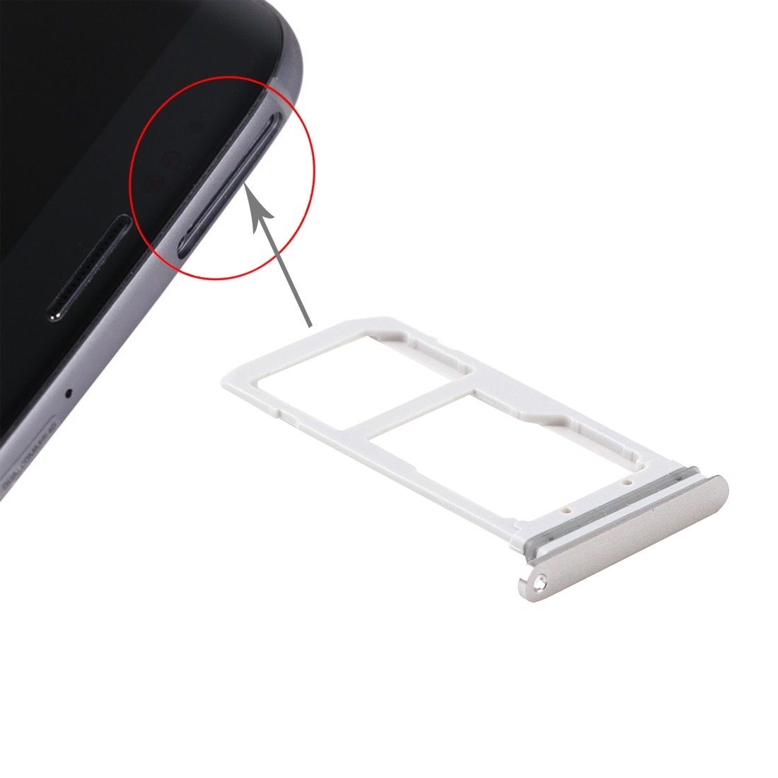 Samsung Galaxy S7 Micro SD & Nano SIM Card Tray Holder - Gold for [product_price] - First Help Tech