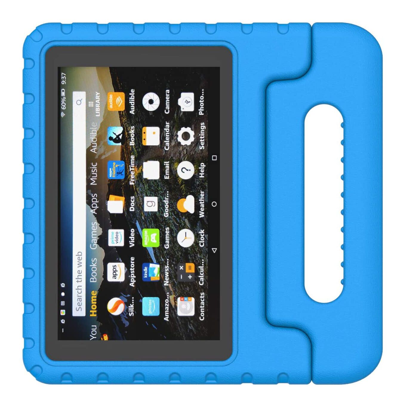 For Amazon Fire 7 2019 Kids Case Shockproof Cover With Stand - Blue
