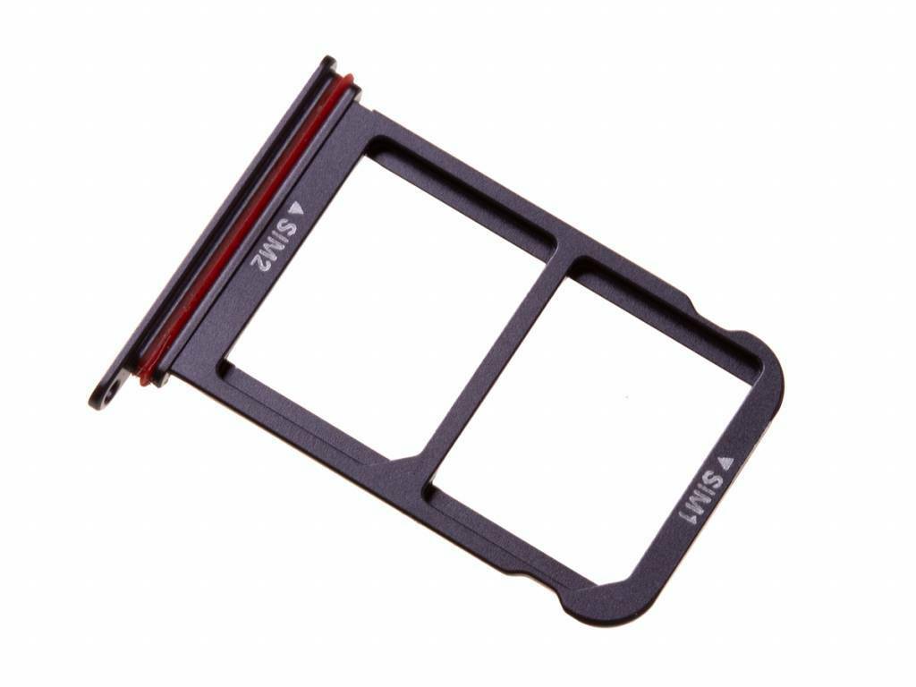 Huawei P20 Pro - Dual SIM Card Holder Tray Slot Black & Waterproof Seal for [product_price] - First Help Tech