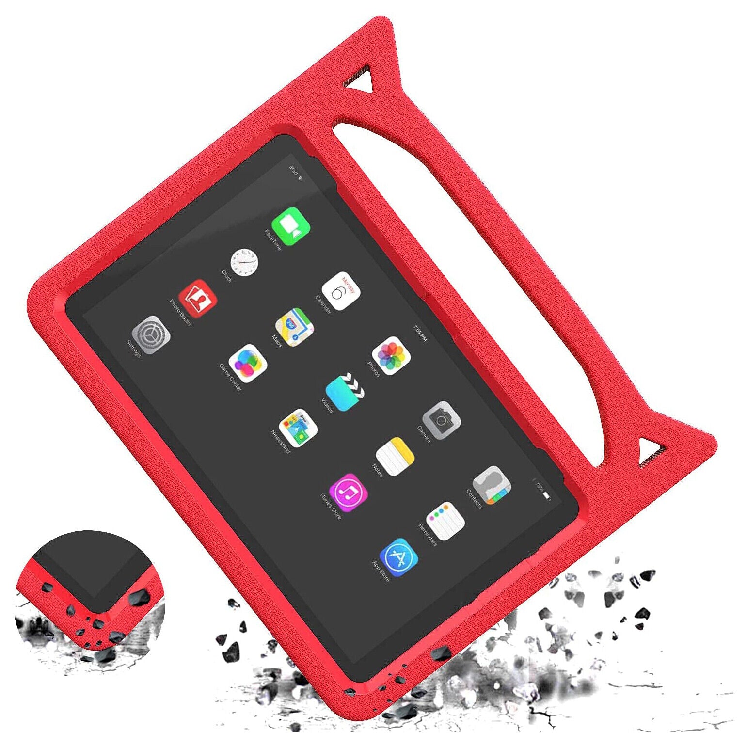 For Amazon Fire HD 10 2021 11th Gen Kids Case Shockproof Cover With Stand - Red