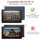 For Amazon Fire HD 10 2021 11th Gen Kids Case Shockproof Cover With Stand - Red