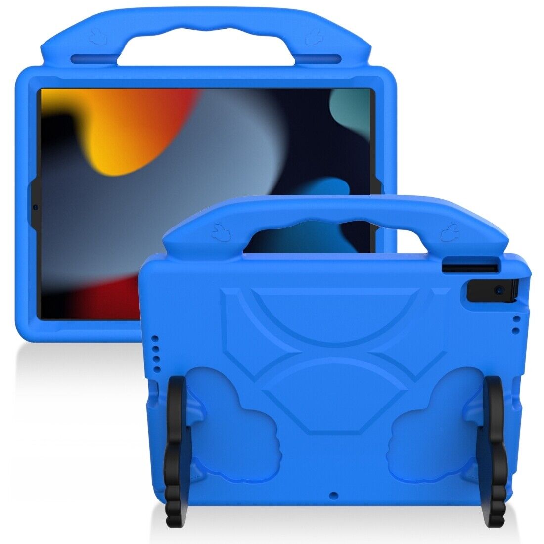 For Apple iPad 10.2 9th Gen 2021 Kids Friendly Case Shockproof Cover With Thumbs Up - Blue