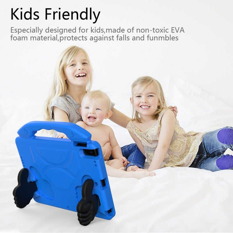 For Apple iPad 10.2 7th Gen 2019 Kids Friendly Case Shockproof Cover With Thumbs Up - Blue