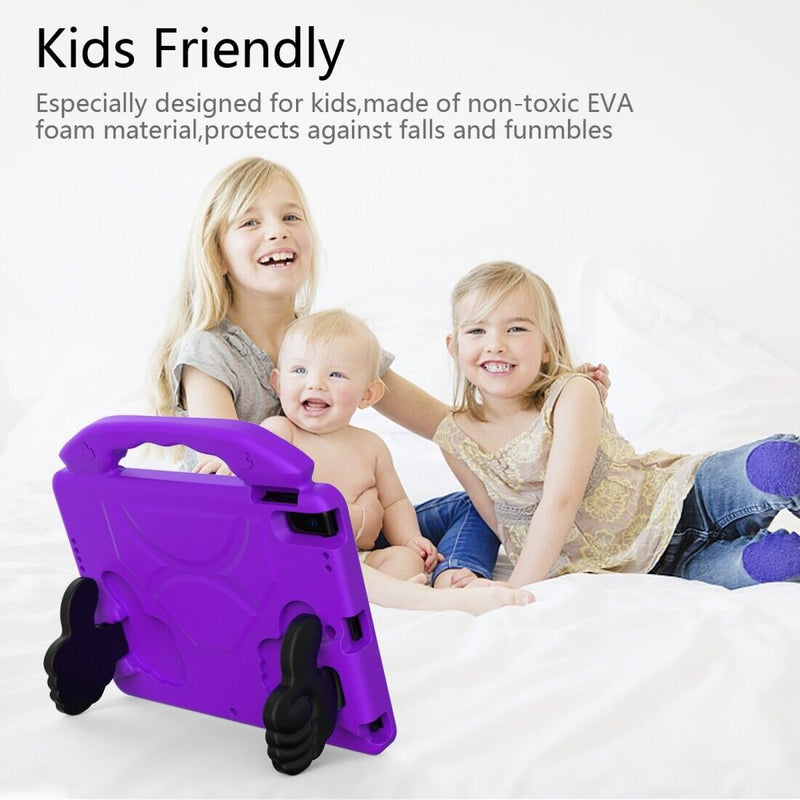 For Apple iPad 10.2 8th Gen 2020 Kids Friendly Case Shockproof Cover With Thumbs Up - Purple