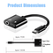 Type-C to 3.5mm Jack AUX Audio Headphone USB-C Charging Adapter Splitter