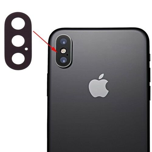 Apple iPhone X Genuine Rear Back Camera Lens Glass Cover Black With Adhesive for [product_price] - First Help Tech