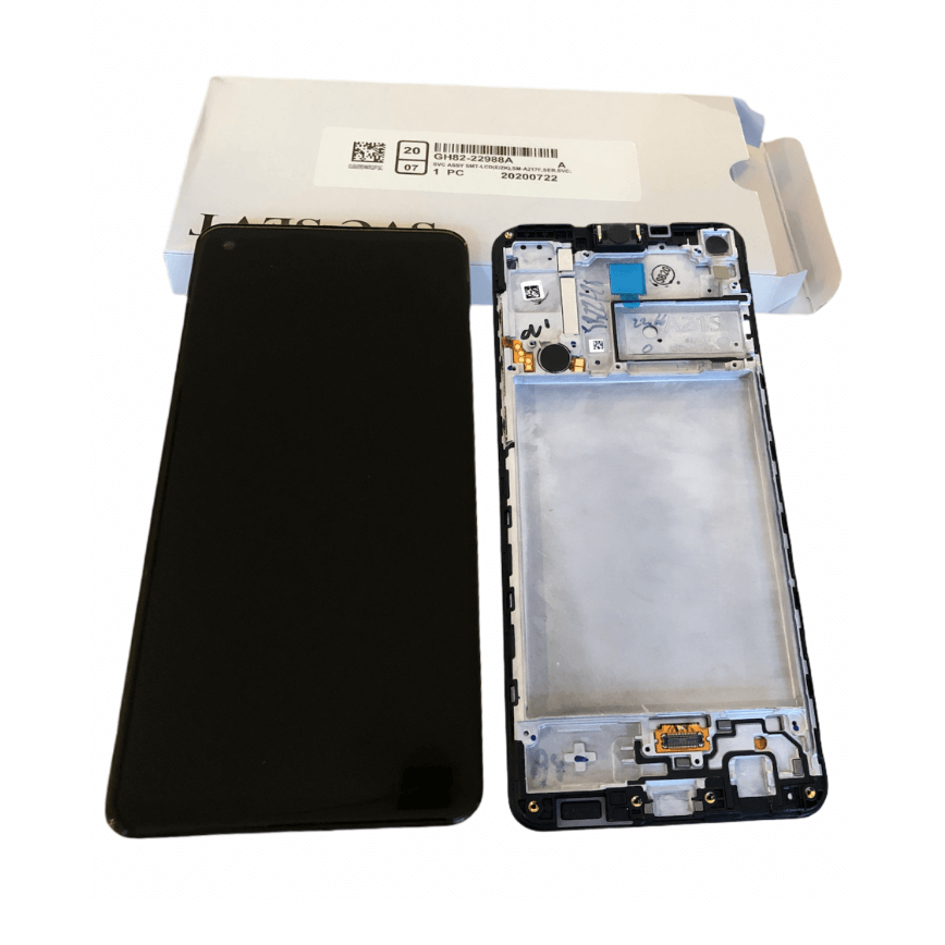 For Samsung Galaxy A21s / A217 Replacement AMOLED Touch Screen Assembly With Frame - Service Pack